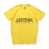 Camiseta de Manga Corta Estampada Estilo Oscuro Europeo y Americano Verano 2025 para Hombres y Mujeres Moda Casual Gótica para Parejas
