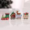 Selección estricta de decoraciones navideñas de dibujos animados creativas regalos navideños para niños tren pequeño ventana de madera adornos de escritorio