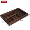 Conjunto de Chá Chinês Bandeja de Madeira Conjunto de Bandeja de Chá Retrô Madeira de Paulownia Cor Queimada Bandeja de Chá para Preparar Chá Perto do Fogão Bandeja de Frutas de Madeira Maciça Dividida