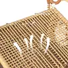 Mesas y Sillas de Exterior, Sillas de Mimbre para Patio Jardín Balcón, Juego de Mesa y Sillas de Té, Sillas Estilo Chino para Ocio al Aire Libre, Mesas y Sillas de Exterior