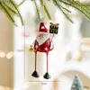 Venda Quente Transfronteiriça Arte em Ferro Velho Boneco de Neve Rena Pingente Pendurado Decoração de Mesa Janela Decoração Pendurada para Árvore de Natal