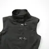 Estilo Oscuro Y2K Hebilla de Avión Decoración Metálica Diseño de Cuello Alto Chaleco para Mujer Estilo Ins Tendencia de Nicho Transfronterizo Nuevo Modelo