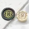 Sello de Cera con Sello de Cabeza Serie de Letras Barrocas 2.5cm Cabeza de Cobre 26 Letras Inglesas para Sello de Sellado de Diario