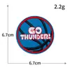 Escudo Marca de Fábrica Moderno Redondo Icono de Bordado por Computadora Logo de Equipo de Fútbol Parche de Tela Insignia de Decoración para Ropa Brazalete