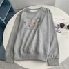 Sudadera Casual Perezosa con Estampado de Cerezas en Rizo Cuello Redondo 2025 Otoño Jersey Holgado Versátil Moda Superior Nuevo Estilo