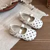Zapatos Mary Jane de Cuero con Lunares para Niñas, Zapatos de Princesa de Suela Blanda para Primavera y Otoño, Zapatos Individuales Plateados Retro Franceses para Niños, Zapatos para Bebés