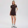 Conjunto Esportivo de Golfe Caijue para Mulheres, Shorts de Corte A Skin-Friendly, Roupa de Tênis, Conjunto Fitness Duas Peças para Yoga ao Ar Livre para Mulheres