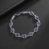 Pulseira minimalista de pedras preciosas arco-íris transfronteiriça para mulheres, apresentando contas coloridas de zircônia cúbica estilo tênis, um acessório colorido leve e versátil