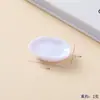 Comida en miniatura y plato de juego tazón plato accesorios imitación porcelana casa de muñecas DIY pegamento crema contenedor de comida y juego plato