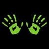 Adesivos de Carro para Comércio Exterior Adesivos Personalizados Impressão de Palma Espelho Retrovisor Espelho do Carro Decalque Decorativo Adesivos Criativos para Carro