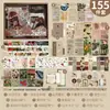 Série Quente de Natal Estilo Simples Pequenos Presentes de Natal Planner Conjunto de Caixa de Presente Materiais de Planner para Meninas Artísticas