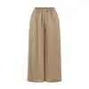 Calça de Cintura Alta Fluida de Perna Larga para Mulheres, Novo Estilo Primavera/Verão 2026, Calça Casual de Acetato Solta Reta Estreita Comprimento Total
