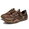 Zapatos de verano para hombre 2026 de malla hueca transpirable sin cordones de velcro para deportes y uso casual