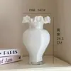 Vaso de Flores de Vidro Fenton Estilo Vintage, Vaso Hidropônico Colorido para Mesa de Jantar de Luxo Leve, Peça de Decoração de Casa de Alto Padrão