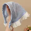 Pañuelo de encaje estilo rústico para mujer, pañuelo triangular para protección solar de verano, diadema para fotos en la playa, diadema de alta gama, pañuelo de seda