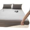 Lençóis de Cama Tipo Naked Sleeping para Maternidade e Bebê, Peça Única Ajustada, Algodão Puro, Colcha com Borda Totalmente Envolvente, Algodão Lavado, Lençóis de Cama, Lençóis de Cama Ajustados de Algodão Puro, Conjunto de Três Peças