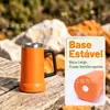 Taza de viaje transfronteriza con asa, acero inoxidable 304, gran capacidad, aislada al vacío, taza de café portátil para exteriores