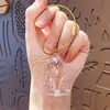 Cápsula de Armazenamento de Pelos de Gato Azul Transparente Pingente Gashapon Caixa de Armazenamento de Pelos de Gato Pingente de Chaveiro Coleta de Pelos de Gato