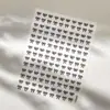 Lindas y dulces pegatinas de uñas adhesivas con relieve 3D estilo dopamina, moño pequeño, para DIY
