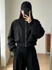 Jaqueta curta feminina 2026 nova de alta qualidade simples casual solta gola alta design moderno jaqueta feminina petite