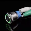 Interruptor de botón metálico con luz 16/19/22mm impermeable acero inoxidable autoblocante/reinicio pulsador luz indicadora de encendido