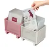 Caja de almacenamiento de mascarillas faciales de gran capacidad, cesta de almacenamiento de cosméticos para lavabo de baño, estante para productos de cuidado de la piel de escritorio para baño