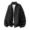 Chamarra de Piloto para Hombre Enbu Ropa de Trabajo Estilo Americano Moderna Casual Versátil Cuello Alto Chamarra de Otoño Abrigo para Hombre
