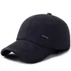 Gorra de invierno para hombre, adecuada para padres y abuelos de mediana edad y mayores, gorra de béisbol cálida, protección para los oídos de otoño e invierno, gorra de lana, estilo transfronterizo