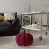 Almohada de calabaza redonda suave y adorable de celebridad de Internet nórdica para sofá, sala de estar, soporte lumbar tridimensional, almohada de lunares para dormitorio de Halloween