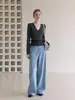 Nuevo top de punto de otoño, estilo francés, elegante, de doble capa, cruzado en la parte delantera, entallado a la cintura, adelgazante y versátil para mujer
