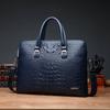 Bolso de Hombre Transfronterizo Nuevo Bolso de Mano de Moda para Negocios con Patrón de Cocodrilo Bolsa para Documentos Oficiales para Computadora Regalo Bolso Mensajero de Hombro para Hombre