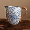 Copa de Feria de Cerámica de Fábrica Horno Ru Chino Azul y Blanco Loto Mar de Té Divisor de Té Pintado a Mano Pintado con Oro Copa Masculina No Caliente