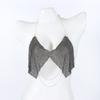 Europeo y Americano Transfronterizo shein Sexy Spice Girls Corte Bajo Estilo Club Nocturno Top Corto con Flecos Espalda Descubierta Atuendo Chaleco para Mujer