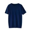 Nuevo Suéter de Cachemira para Hombre Otoño e Invierno 2023 Cuello Redondo Delgado de Manga Corta Suéter de Punto de Manga Media Camisa Base