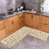 Tapete de Cozinha com Estampa de Flores da Primavera Transfronteiriço St. Capacho do Dia de São Patrício Veludo Cristal Duas Peças Fácil de Cuidar