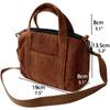 Bolsa de veludo cotelê retrô para outono e inverno, bolsa de ombro com almofada portátil, bolsa transversal de tecido de veludo cotelê de celebridades da Internet