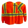 Camiseta reflectante de exportación transfronteriza estándar CSA con acolchado cruzado en la espalda, bandas reflectantes de alto brillo, manga corta de secado rápido, personalizable