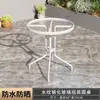 Mesa de Exterior a Prueba de Lluvia Vidrio Templado Mesa de Comedor Cuadrada Redonda de Balcón Mesa de Café Hierro Forjado Comercial de Ocio