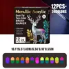 Set de Plumas Metálicas Coloridas Transfronterizas con Doble Punta y Doble Color, Set de Marcadores de Punta Suave para Graffiti de Estudiantes y Dibujo DIY a Base de Agua