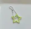 Chaveiro fofo de estrela com bolinhas vazadas, pingente doce e feminino, presente para melhores amigos e casais, acessório decorativo