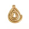 En stock accesorios de colgante irregulares huecos cóncavos-convexos multicapa con forma de gota DIY colgante joyería chapada en oro que conserva el color