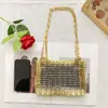 Bolsa de Ombro Elegante e Única com Design de Nicho, Estilo Europeu e Americano, Bolsa Transversal Feita à Mão Tecida para Mulheres, Nicho Coreano