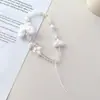 Estilo INS cadena de teléfono móvil de mariposa colorida fresca encantadora cordón de teléfono móvil con cuentas anticaída funda de teléfono móvil DIY Colgante de joyería