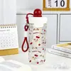 Taza de Plástico con Dibujos Animados Flotantes de Alta Apariencia, Taza de Agua de Plástico Portátil de Gran Capacidad Estilo Ins con Popote para Beber Directamente, Taza de Té al por Mayor