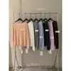 Suéter Tricot Outono Feminino Estilo Coreano Casual Suave Versátil Solto Emagrecedor Fino Ombro a Ombro Manga Longa para Mulheres