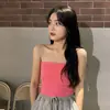 Camisola de Deseo Puro Estilo Tailandés para Mujer, Nuevo Estilo de Verano Tubo Top, Top Corto Dulce y Picante para Chica, Bustier de Celebridad de Internet