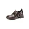 Nuevos Zapatos Europeos y Americanos para Mujer, Zapatos Romanos con Hebilla de Cinturón Retro, Zapatos de Tacón Bajo con Corte Profundo, Tacón Cuadrado, Zapatos Casuales de Tacón Medio, Tallas 33-43