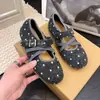 Zapatos Mary Jane Retro Franceses de Lunares para Mujer 2026 Otoño Nuevos Bailarinas Francesas Planas de Boca Baja con Cordones