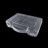 Maleta Grande Plástico Transparente Herramientas de Ferretería Equipo de Pesca Caja de Almacenamiento Bolso de Mano Pincel de Caligrafía Caja de Almacenamiento a Prueba de Polvo