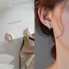 Agulha de Prata S925 Estilo K Simples Nicho Elegante Brincos Personalizados Femininos Novos Brincos de Alto Nível Brincos de Pérola Atacado